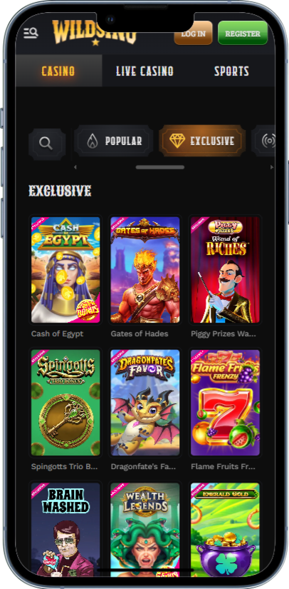 Exclusive mobile app bonuses at Wildsino Casino